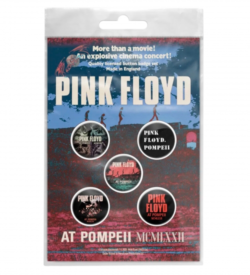 Подарунковий набір значків PINK FLOYD - LIVE IN POMPEII (iol-090)