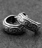 Сережка, кільце піратське з візерунком (eas-191)