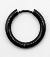 Сережка-кільце (ea-110) хард-обманка (титан, чорний, діаметр 14/20мм)