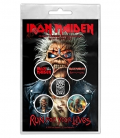 Подарунковий набір значків IRON MAIDEN - RUN FOR YOUR LIVES (iol-080)