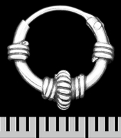 Сережка, кільце з візерунком (eas-195)