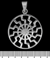 Кулон Чорне Сонце (срібло, 925 проба) (sp-195)
