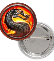 Значок Mortal Kombat (dragon logo color)