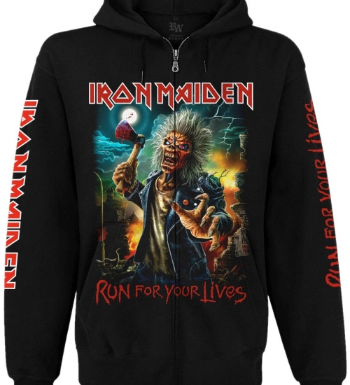 Худі Iron Maiden "Run For Your Lives" на блискавці Худі Iron Maiden "Run For Your Lives" на блискавці