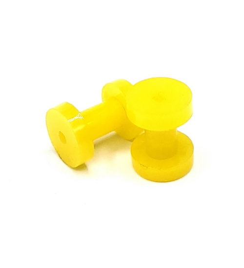 Комплект Тоннель акрил желтый (2 шт, 4 мм, шайба 8 мм)
