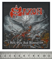 Нашивка ткана SAXON - HELL, FIRE AND DAMNATION (ofp-092)