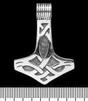 Кулон Молот Тора з візерунком (срібло, 925 проба) (sp-131)