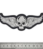 Нашивка Череп с крыльями (фигурная)