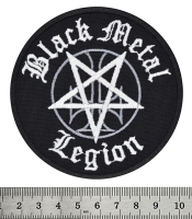 Нашивка Black Metal Legion (inverted pentagram with cross)