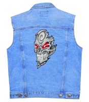 Нашивка термо Череп демона з червоними очима наспинна (thps-081)