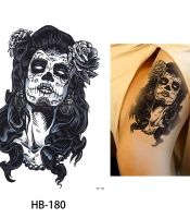 Временная тату Muerte (ч/б) (HB-180, 21x15 см)