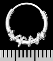 Сережка, кільце з візерунком (eas-201)