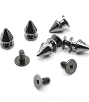 Шип фігурний 11 мм колір графітовий (5 штук)