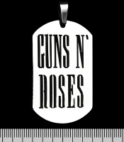 Кулон Guns N’ Roses (вырезанное лого) (ptsb-037) жетон