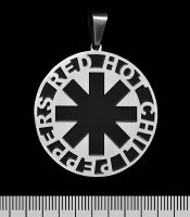 Кулон Red Hot Chili Peppers (logo) (ptsb-099) круглый