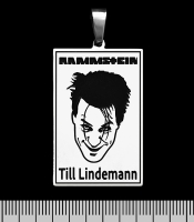 Кулон Rammstein (Till Lindemann) (ptsb-097) прямоугольный