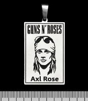Кулон Guns N’ Roses (Axl Rose) (ptsb-039) прямоугольный