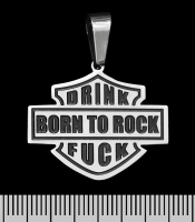 Кулон Drink, Fuck, Born To Rock (ptsb-041) фигурный