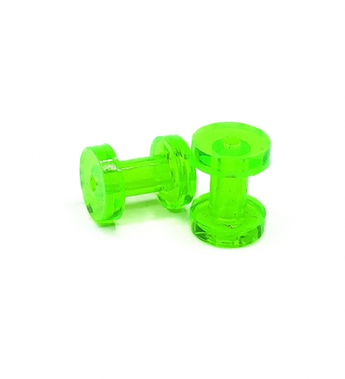 Набір № 10 тунель (акріл 4 мм, шайба 8 мм, 2 шт. колір салатовий)