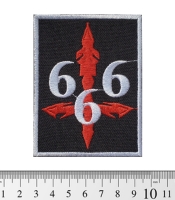 Нашивка Перевернутий хрест 666 (pt-004)