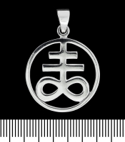 Кулон Хрест Левіафана в колі (срібло, 925 проба) (sp-135)