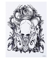 Временная тату King's skull (HB-338, 21x15 см)