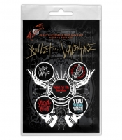 Подарунковий набір значків BULLET FOR MY VALENTINE - LOGO (iol-077)