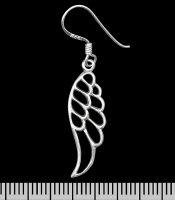 Сережка-гачок Крило (срібло, 925 проба) (ehs-047)