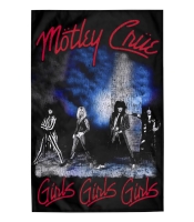 Прапор (текстильний постер) MOTLEY CRUE - GIRLS, GIRLS, GIRLS (fol-032)