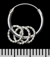 Сережка, кільце з плетеними кільцями (eas-139)