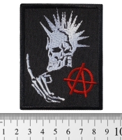Нашивка Punk skull (anarchy) (pt-042)