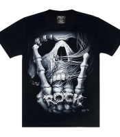 Футболка Skull and Sign of the Horns (ROCK) (світиться в темряві)