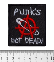 Нашивка Punk's Not Dead (анархія зі шпилькою) (pt-041)