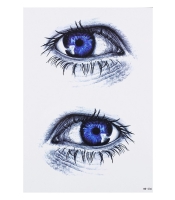 Временная тату Два синих глаза (HB-236, 21x15 см)