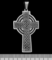 Кулон Кельтский крест с плетеными узорами (ptsb-137) фигурный