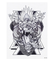 Временная тату Сюрреализм (ч/б) (HB-228, 21x15 см)