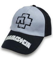 Бейсболка сіро-чорна Rammstein (logo)