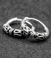 Сережка, кільце з візерунком (eas-104)