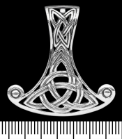 Кулон Сокира Перуна із Трикветром (срібло, 925 проба) (sp-211)