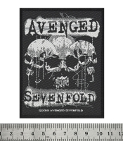 Нашивка ткана AVENGED SEVENFOLD - 3 SKULLS (ofp-035)