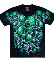 Футболка Green Skulls (світиться в темряві)