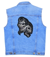 Нашивка термо Angel and Demon skulls наспинна (thps-078)