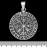 Кулон Vegvisir (рунічний компас) з футарком (срібло, 925 проба) (sp-216)