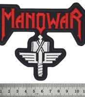 Нашивка Manowar (logo with hammer) фигурная