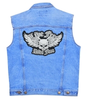 Нашивка термо Live Free, Ride Free (skull with wings) наспинна (thps-091)