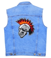 Нашивка термо Череп з ірокезом наспинна (thps-074)