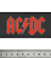 Нашивка ткана AC/DC - RED LOGO (ofp-378)