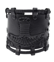 Браслет Стімпанк Молот Тора шкіряний чорний (bsp-53)