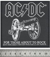 Нашивка ткана AC/DC - FOR THOSE ABOUT TO ROCK (ofp-173)