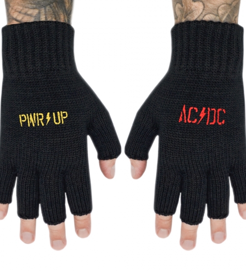 Рукавички без пальців AC/DC - PWR UP / LOGO (gol-007)
